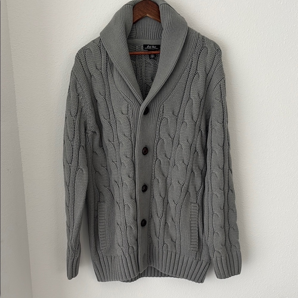 Cali Holi Mens Cable Knit Cardigan